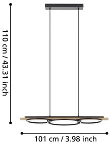 Lustră LED dimabilă Eglo 901714 BOYAL 2xLED/12,5W/230V+LED/15,5W bej/negru