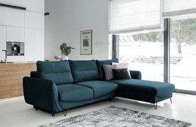 Coltar extensibil cu spatiu pentru depozitare, 276x100x201 cm, Silva R03, Eltap (Culoare: Verde - Velvetmat 38)