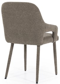 Scaun Fika din tesatura maro