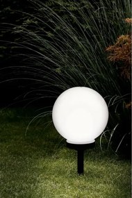 Lampă solară LED 1,2 V, 6500 K, 200 mAh, Ø 30 cm, IP44, alb/negru