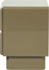 Noptieră verde cu aspect lucios Lustra – WOOOD