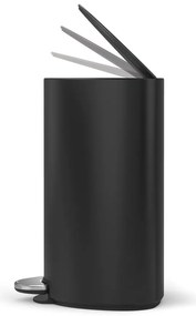 Coș de gunoi negru mat cu pedală din metal 6 l – simplehuman