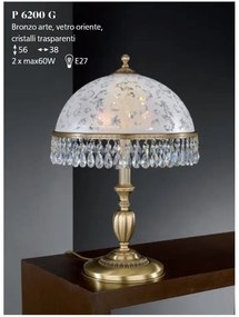 Lampa de masa design clasic realizata manual din alama si Cristal Scholer 6200