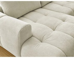 Colțar bej extensibil/cu spațiu de depozitare (cu colț pe partea dreaptă/în formă de "U") Fuji – Bobochic Paris