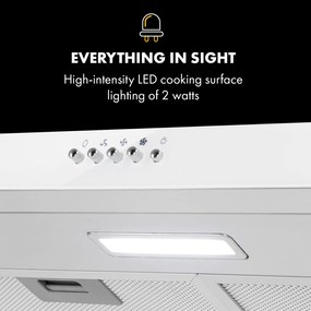 Contempo, hota incorporabila, 60 cm, 175 m³ / h, LED, inox, alb