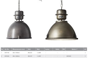 Lustra stil retro-industrial 48cm Kiki otel negru 93758/46 BL