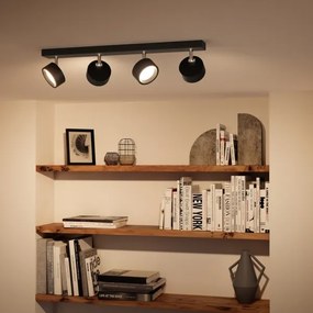 Spot LED BRACIA 4xLED/5,5W/230V negru Philips