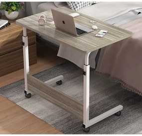 Birou mobil pentru laptop Culoare alb/maro, TABLET STL03WZ4