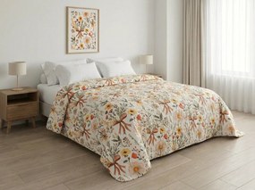 Cuvertura de pat FLORAL RIBBON, crem Dimensiune: 170 x 210 cm