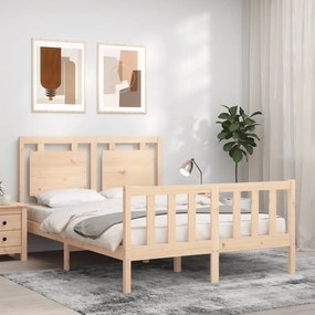 3192161 vidaXL Cadru de pat cu tăblie, 120x200 cm, lemn masiv
