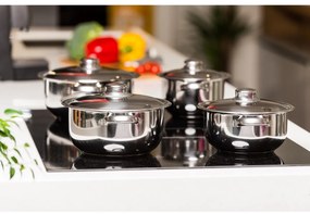 Set oale inox cu capac inox 4Home Destiny, 8 piese