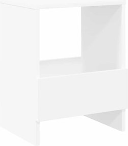 vidaXL Raft pentru reviste Alb 35 x 30 x 45 cm