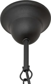 Lustră suspendată pe lanț MALBO, 8xE14/10W/230V, neagră