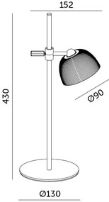 Lampă LED reîncărcabilă dimabilă de masă LED/3,5W/5V 3000/4000/6500K negru