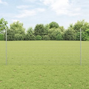 vidaXL Îngrădire cu stâlpi Argintiu 1.2 x 10 m Oțel