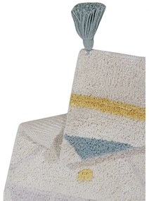 Covor pentru copii crem lavabil/țesut manual din bumbac 120x160 cm Azteca Vintage Blue – Lorena Canals