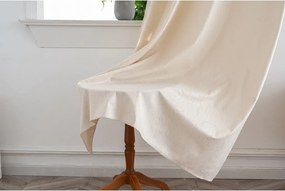 Draperie opaca DUNES VELVET 140x250 cm, crem Agatat: Inele metalice