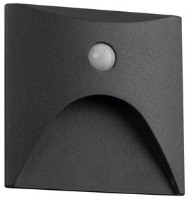Kanlux 39143 - Lampă LED pentru trepte EXIN, cu senzor, 2,5W/230V, 4000K, IP65, antracit, pătrată