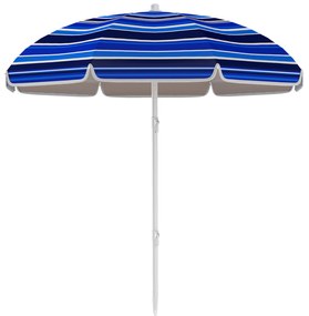 Outsunny Umbrelă de plajă Ø 1,8 m mare umbrelă inclinabilă pliabilă protecție solară UPF50+ ușoară geantă de transport multicolor | Aosom Romania