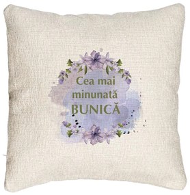 Perna Decorativa Canapea pentru Bunica 3, 40x40 cm, Cu fermoar