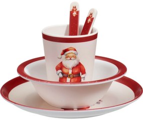 Set de masă pentru copii din melamină Santa, 5piese