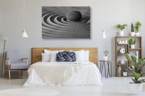 Tablou piatră relaxantă în design alb-negru