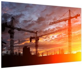 Tablou - Șantier de construcții (90x60 cm)