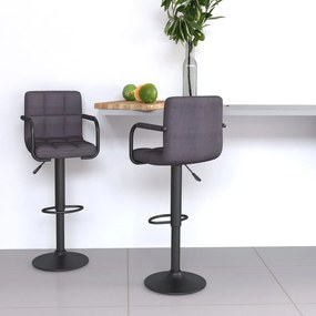 vidaXL Scaune de bar, 2 buc., gri taupe, material textil