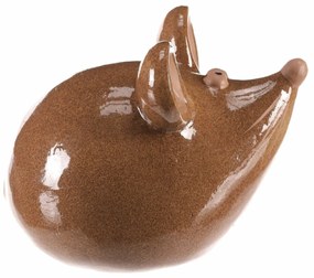Decorațiune ceramică Șoarece, 17 x 14 x 14 cm,maro, 17 cm