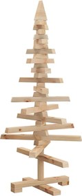 vidaXL Brad de Crăciun din lemn decorativ, 90 cm, lemn de pin masiv