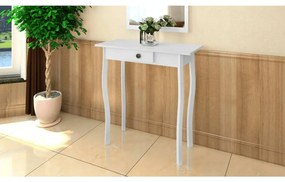 240045 vidaXL Masă consolă din MDF, alb