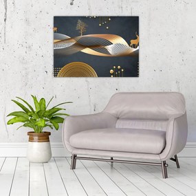 Tablou - Cerb, grafică (70x50 cm)