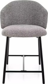 Scaun de bar Osaka H-2 gri 254 / negru mat