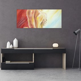 Tablou - Imaginea unei femei care se odihnește, pictură în ulei (120x50 cm)