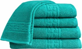 Set 5 Prosoape 50x90 cm Bumbac 500 g/mp Bordura Greceasca, Vernil