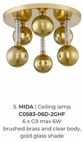 Lustra aplicata cu 6 surse de lumina design modern Mida