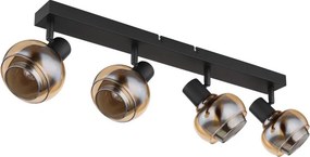 Globo 54309-4B - Corp de iluminat cu spoturi TOKKI 4xE14/40W/230V negru