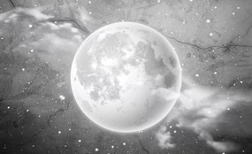 Fototapet - Luna pe beton - neagră (254x184 cm), în 8 de alte dimensiuni noi