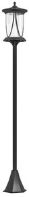 Outsunny Lampadar solar de grădină cu LED, comutator on/off, dimensiuni 17 x 17 x 127 cm, negru | Aosom Romania