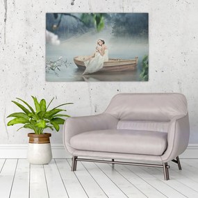 Tablou - Femeia pe barcă (90x60 cm)