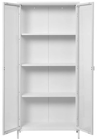 Vitrină albă din metal 80x175 cm Brisbane – House Nordic