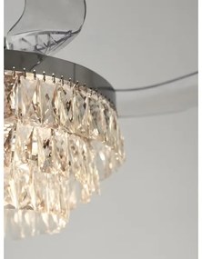 Ventilator LED de tavan FANAWAY 212923 VEIL 6xE14/4,5W/230V crom + telecomandă