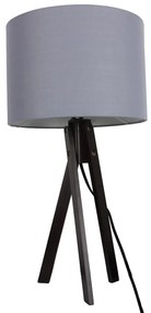 Lampă de masă, gri/lemn negru, LILA TYP 5 LS2002