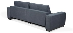 Canapea extensibila cu 3 locuri, Vienna, 106 x 269 x 92 cm, gri inchis