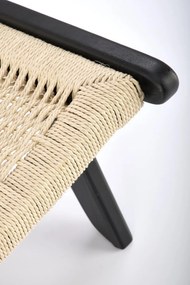 Fotoliu Foden natur/negru - H74 cm