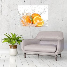 Tablou pe sticlă - Portocale zemoase (70x50 cm)