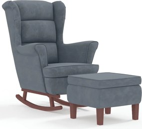 vidaXL Balansoar cu spătar gri închis și lemn masiv