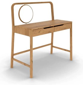 Masă de machiaj din lemn de stejar 57x110 cm Twig – The Beds