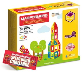 Set magnetic de construit- Set de baza Magformers, 30 piese