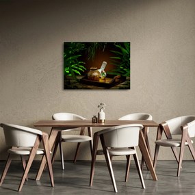Tablou pe sticlă cu obiectele spa (70x50 cm)